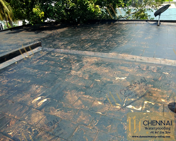 Building Terrace - Terrace Bitumen Waterproofing Treatment, Adyar, Chennai