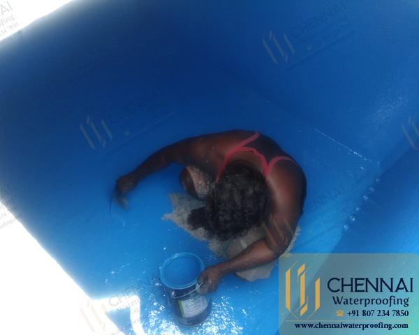 Water Tank Waterproofing - Epoxy Oilbase Waterproofing Treatment, Velachery, Chennai