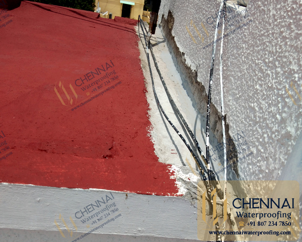 Building Terrace Waterproofing - Terrace Expand Joint Chemical Waterproofing, Brindavan Apartment, Adyar, Chennai