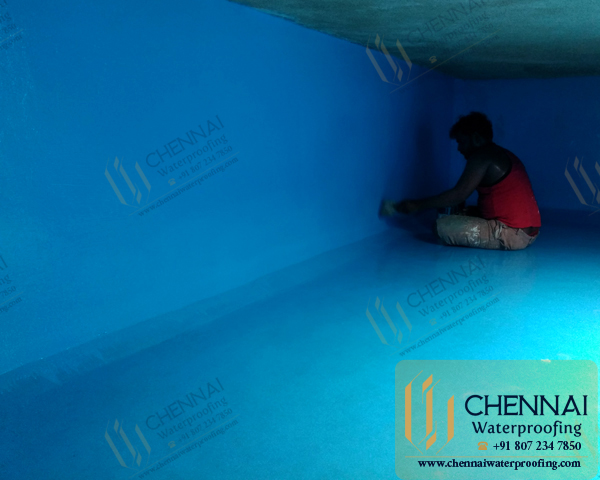 Epoxy Oilbase Water Tank Waterproofing Services - Ell Kay Yes Kalyana Mandapam, Peravallur, Chennai.